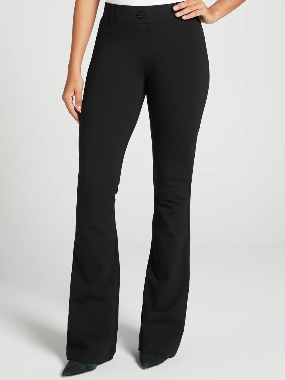 Betabrand Classic DPYP Dress Pant Yoga Pant Bootcut Black Size Medium EUC